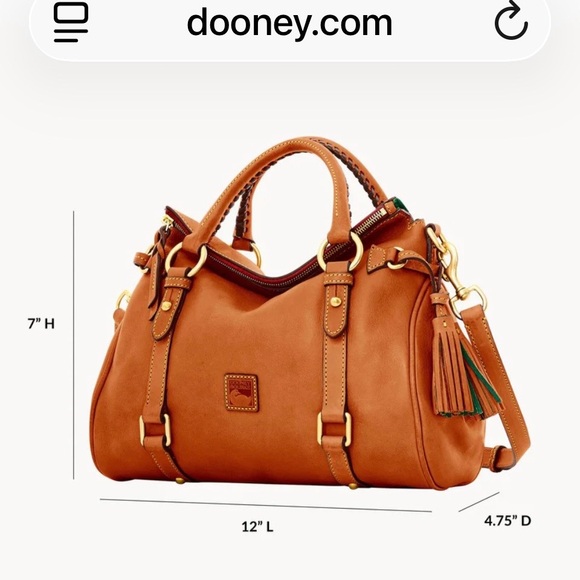 Dooney & Bourke Florentine Leather Satchel - Picture 6 of 7